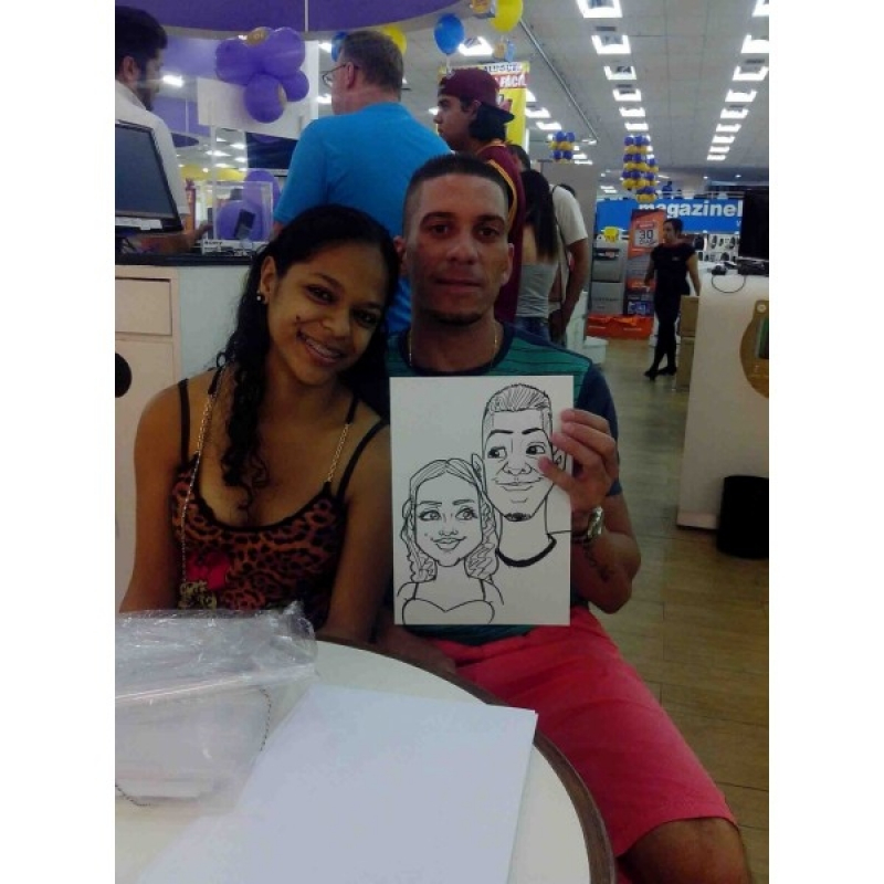 Caricatura ao Vivo em Festa de Aniversario Preço Vila Sônia - Caricaturas ao Vivo em Caneca para Eventos