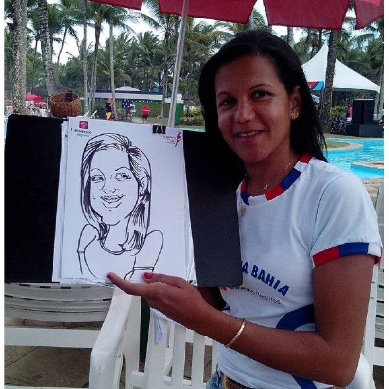 Empresa de Caricaturista para Evento Corporativo Santa Efigênia - Caricaturas em Camisetas para Eventos