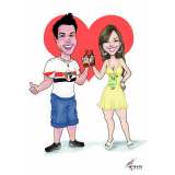 onde encontro caricatura em casamento  Moema