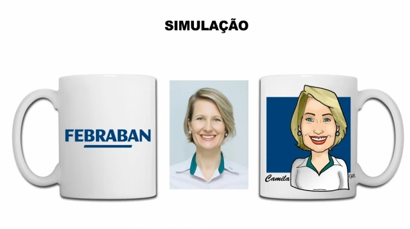 caricatura na caneca