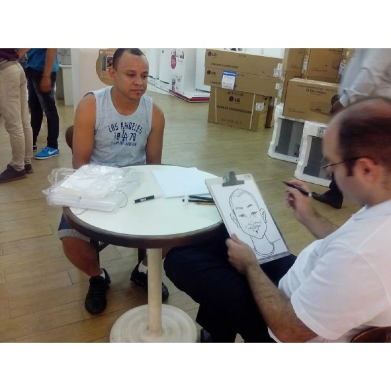 caricaturas para evento internacional