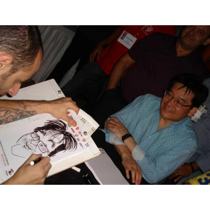 caricaturista para evento empresarial